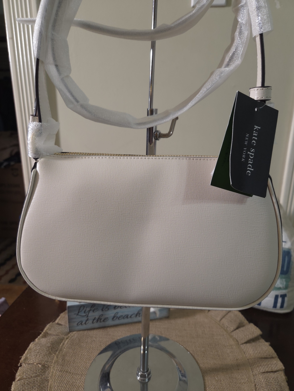 NWT Kate Spade Bleecker Parchment Saffiano Leather Crossbody - Picture 3 of 6